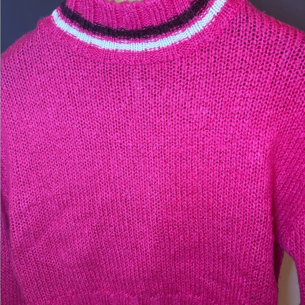 Derek Heart Vibrant Pink Turtleneck Sweater